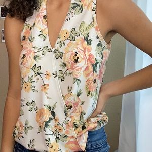 White floral top